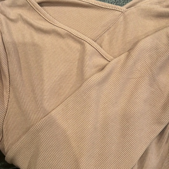 Sexy Off The Shoulder Tops Long Sleeve Cross Wrap Ribbed Knit Tee Shirt Blouse - Picture 6 of 6